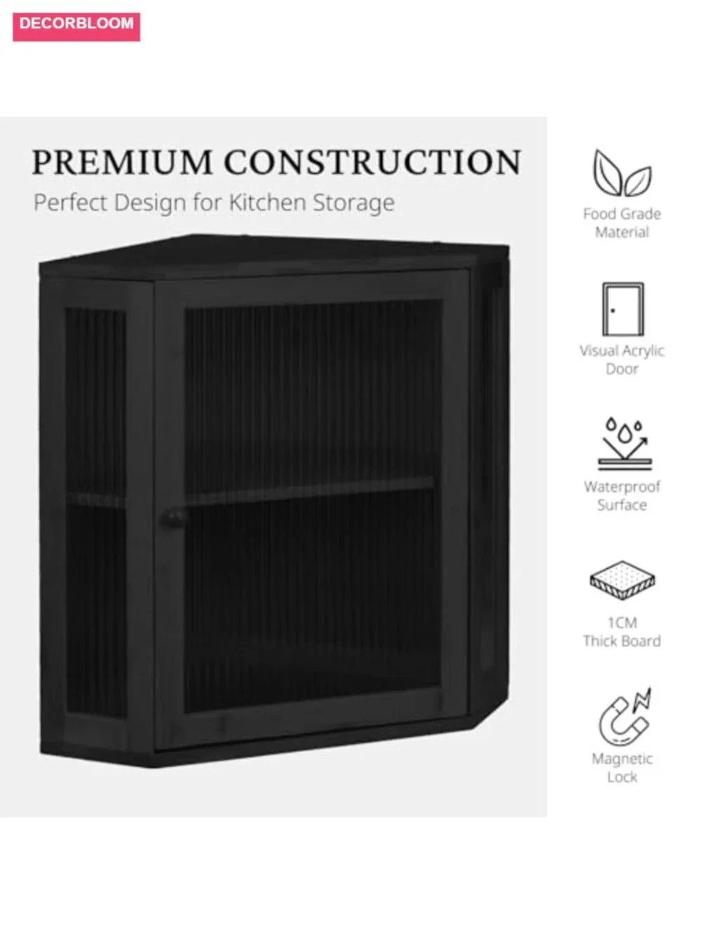 Bamboo 2-Tier Corner Bread Box with Adjustable Shelf, Extra Large